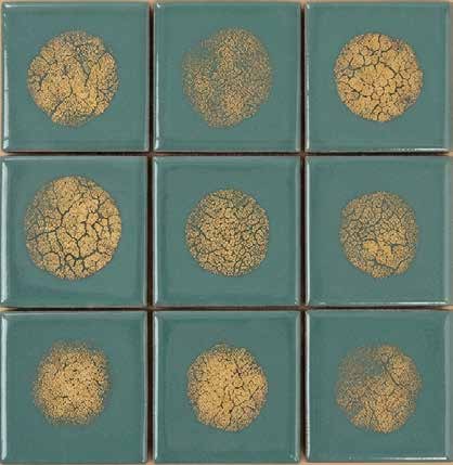 Verde — sea-green tiles with gold