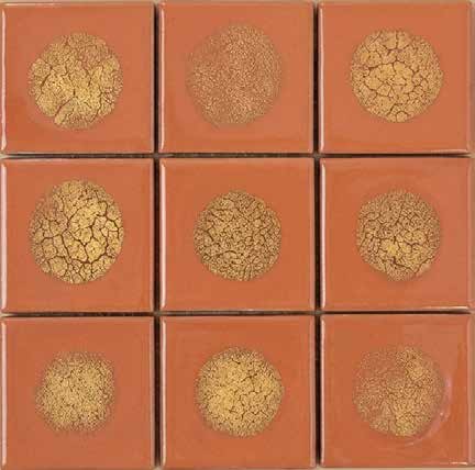 Terra Clay — terracotta tiles with gold